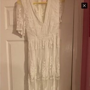 Pink lily boutique dress with overlay